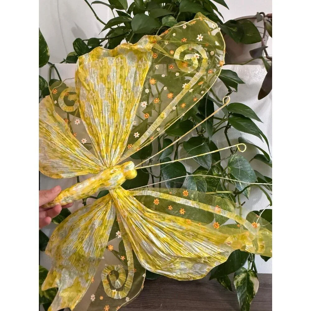 Yellow butterfly made home decor